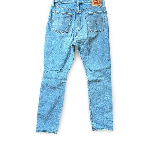 Levi's 501 Jeans Men's 29x30 Blue Denim Straight Leg Button Fly Cotton - Picture 2 of 7